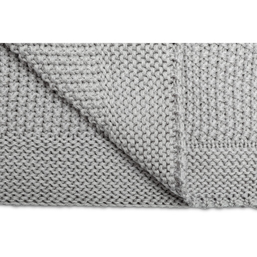 Paturica de bumbac tricotata Sensillo 100x80 cm Gri