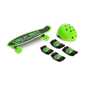 Skateboard cu casca, cotiere si genunchiere Toyz DEXTER Verde