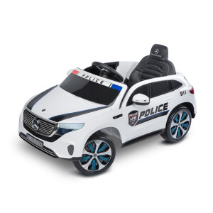 Masinuta electrica cu telecomanda Toyz MERCEDES-BENZ EQC POLICE 12V Alba