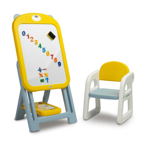 Tabla cu magneti, markere si scaunel Toyz TED Galbena